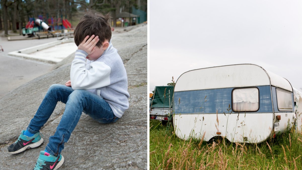 En 15-åring levde allena i en husvagn i Sundsvalls skogar.